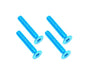 Square R/C M3 x 18mm Aluminum Flat Head Hex Screws (Light Blue) 4 pcs.