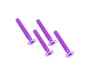 Square R/C M3 x 20mm Aluminum Flat Head Hex Screws (Purple) 4 pcs.