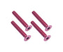 Square R/C M3 x 20mm Aluminum Flat Head Hex Screws (Red) 4 pcs.