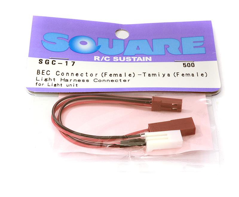 Square R/C BEC Conversion Connectors (for Tamiya Light Unit)