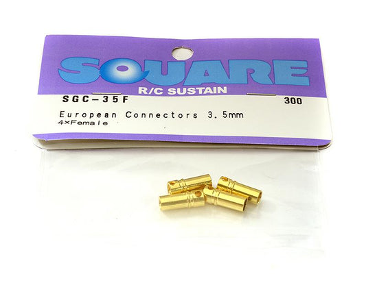 Square R/C European Connectors - 3.5mm (4x Female)