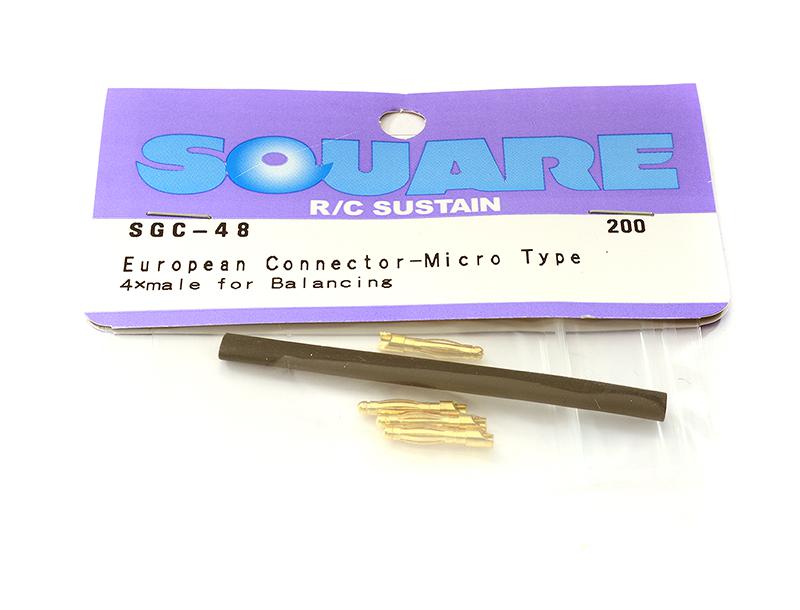 Square R/C European Connectors - Micro type (4x Male) for Balancing