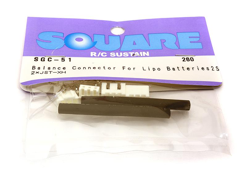 Square R/C Balance Connector for LiPo Batteries, 2S (2x JST-XH)