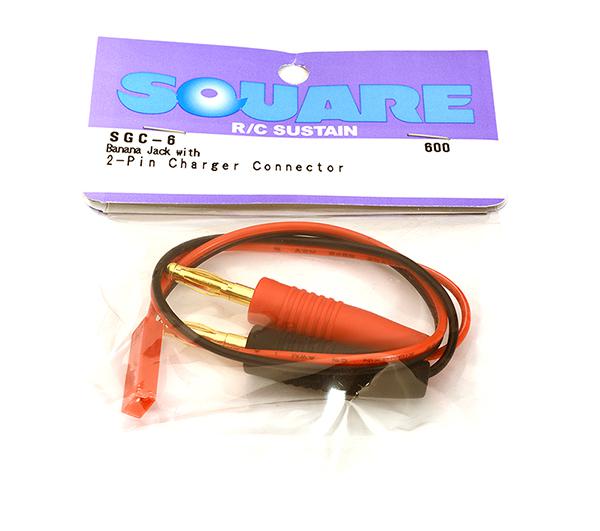 Square R/C Banana Jack with 2-Pin Charger Connector