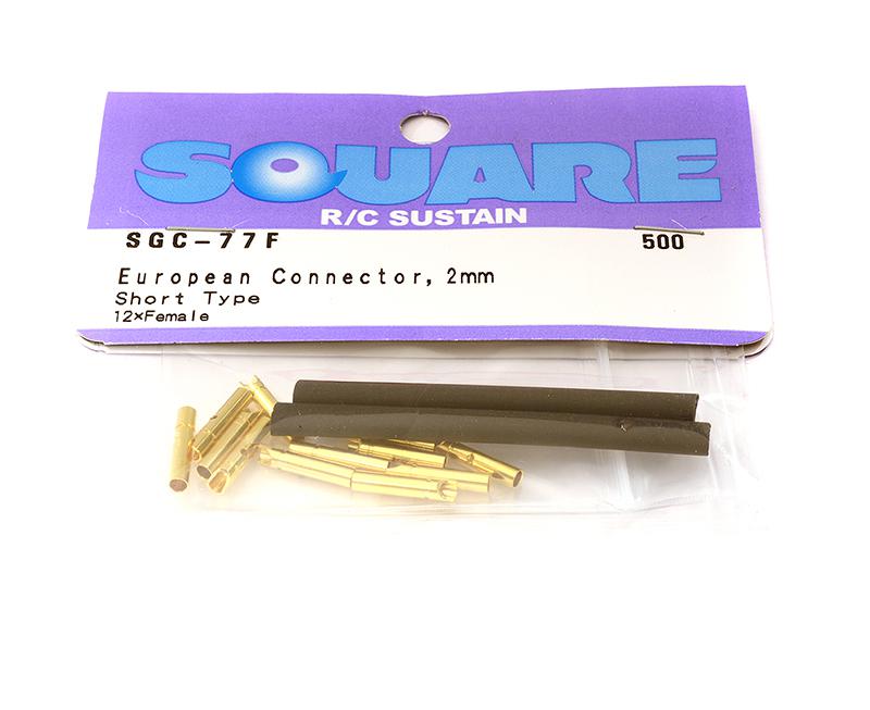 Square R/C European Connectors, 2mm Short (12xFemale)