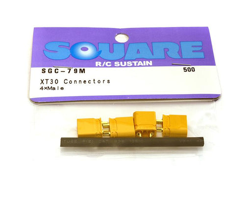 Square R/C XT-30 Connectors (4x Male)