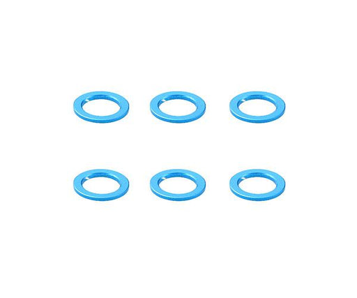 Square R/C Aluminum Collars, 6x4x0.5mm (Light Blue) 6 pcs.