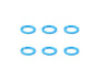 Square R/C Aluminum Collars, 6x4x0.5mm (Light Blue) 6 pcs.