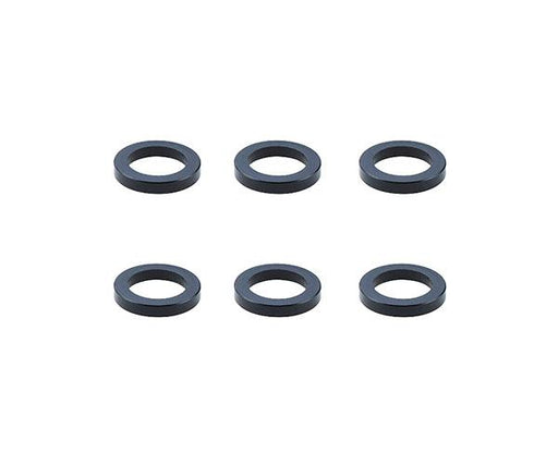 Square R/C Aluminum Collars, 6x4x1mm (Black) 6 pcs.