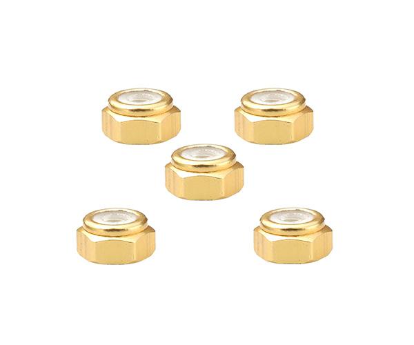 Square R/C 2mm Aluminum Lock Nuts, Thin-type (Blue) 5 pcs.