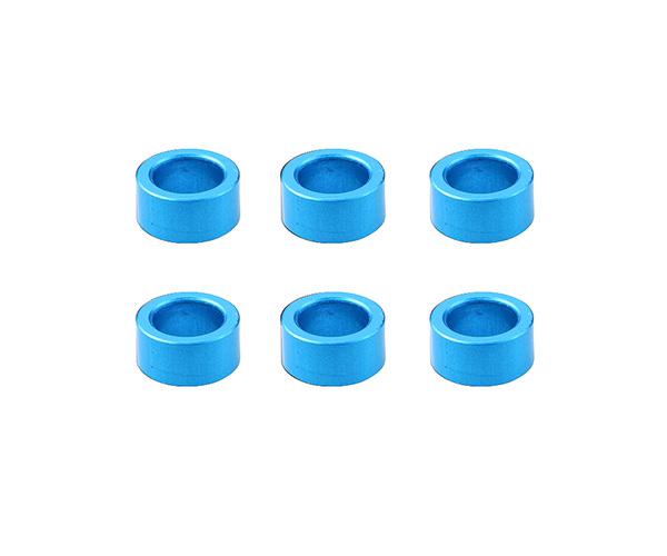 Square R/C Aluminum Collars, 6x4x3mm (Light Blue) 6 pcs.