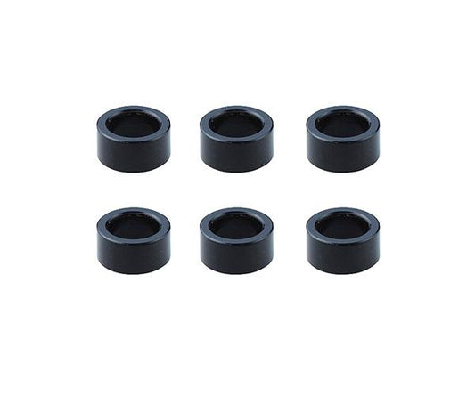 Square R/C Aluminum Collars, 6x4x3mm (Black) 6 pcs.