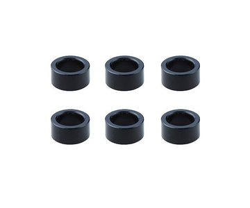 Square R/C Aluminum Collars, 6x4x3mm (Black) 6 pcs.