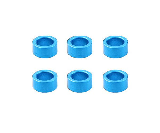 Square R/C Aluminum Collars, 6x4x3mm (Light Blue) 6 pcs.