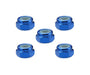 Square R/C 4mm Aluminum Lock Nuts (Blue) 5 pcs.