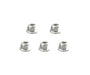 Square R/C 4mm Aluminum Lock Nuts, Flanged (Silver) 5 pcs.