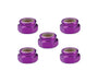 Square R/C 4mm Aluminum Lock Nuts (Purple) 5 pcs.