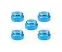 Square R/C 4mm Aluminum Lock Nuts (Light Blue) 5 pcs.