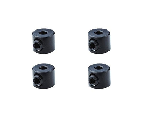 Square R/C 2mm Aluminum Linkage Stoppers (Black) 4 pcs.