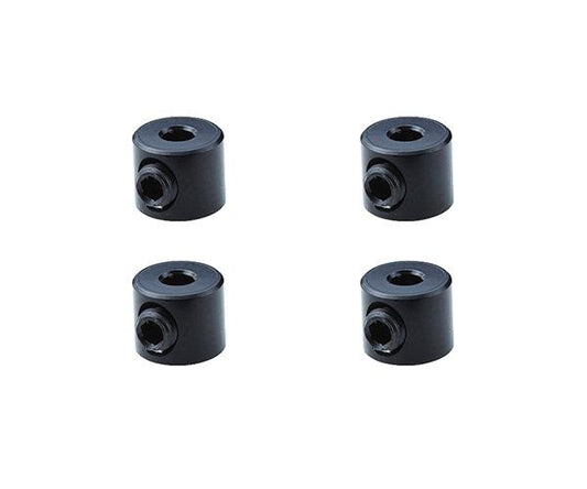 Square R/C 2mm Aluminum Linkage Stoppers (Black) 4 pcs.