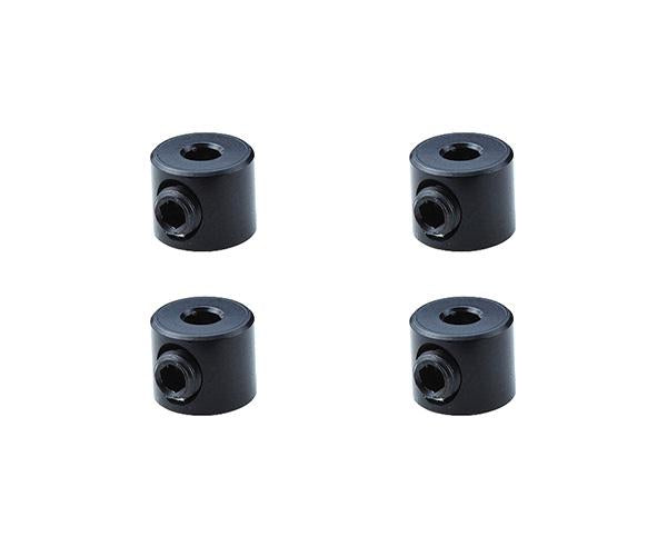 Square R/C 2mm Aluminum Linkage Stoppers (Black) 4 pcs.