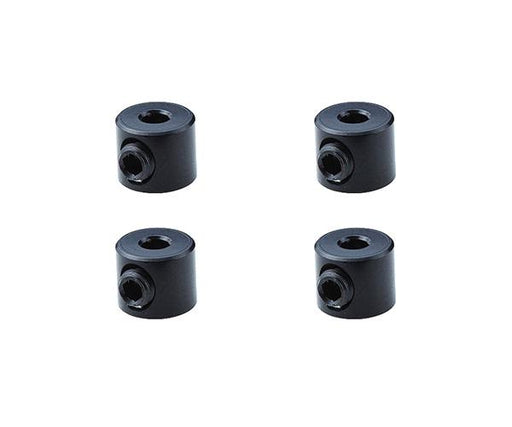 Square R/C 2mm Aluminum Linkage Stoppers (Black) 4 pcs.