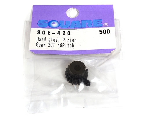 Square R/C Hard Steel Pinion Gear (48-pitch) 20T