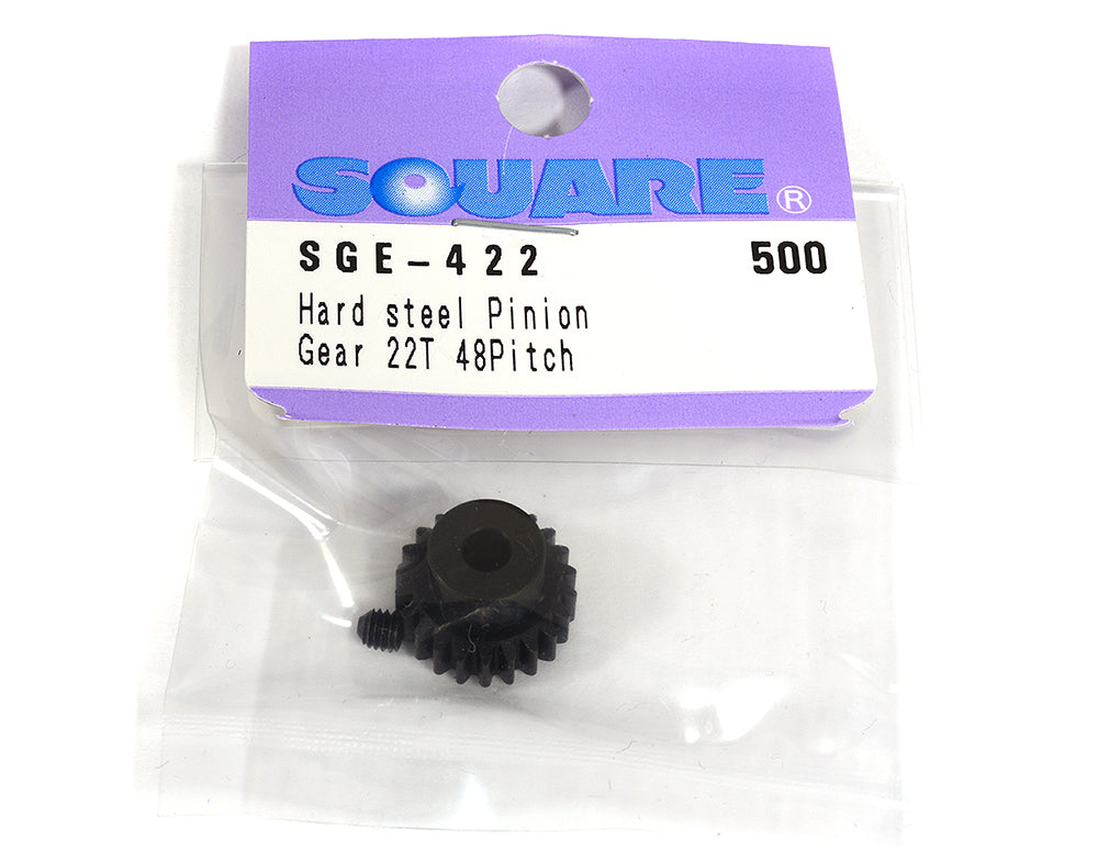 Square R/C Hard Steel Pinion Gear (48-pitch) 22T