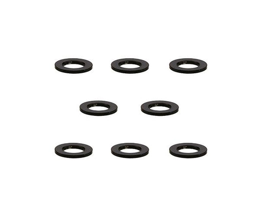 Square R/C M3 Aluminum Ball Stud Washers, 0.5mm Thick (Black) 8 pcs.