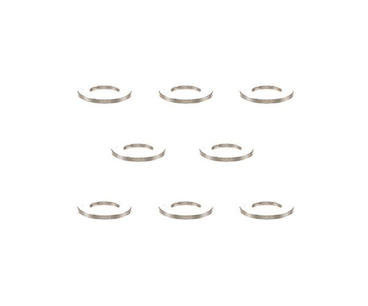 Square R/C M3 Aluminum Ball Stud Washers, 0.5mm Thick (Silver) 8 pcs.