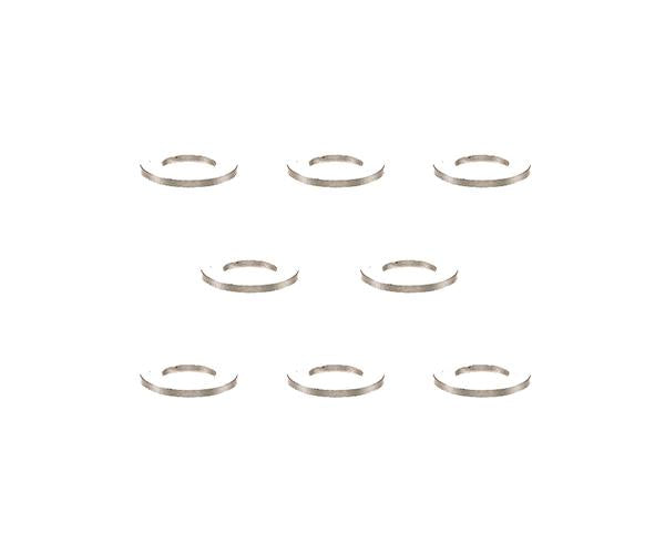 Square R/C M3 Aluminum Ball Stud Washers, 0.5mm Thick (Silver) 8 pcs.