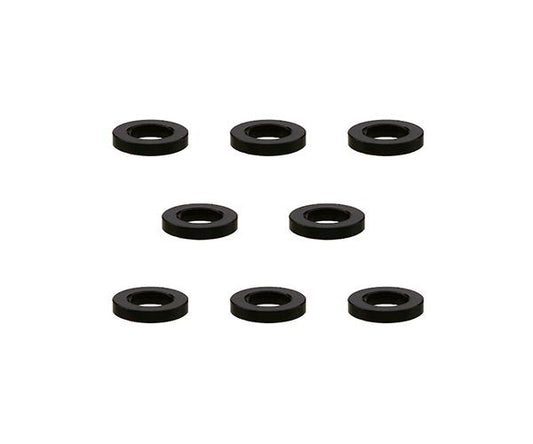 Square R/C M3 Aluminum Ball Stud Washers, 1mm Thick (Black) 8 pcs.