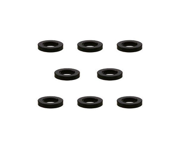 Square R/C M3 Aluminum Ball Stud Washers, 1mm Thick (Black) 8 pcs.