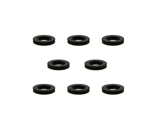 Square R/C M3 Aluminum Ball Stud Washers, 1mm Thick (Black) 8 pcs.