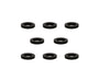 Square R/C M3 Aluminum Ball Stud Washers, 1mm Thick (Black) 8 pcs.