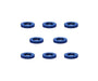 Square R/C M3 Aluminum Ball Stud Washers, 1mm Thick (Blue) 8 pcs.