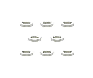 Square R/C M3 Aluminum Ball Stud Washers, 1mm Thick (Silver) 8 pcs.