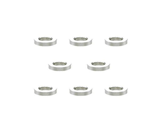 Square R/C M3 Aluminum Ball Stud Washers, 1mm Thick (Silver) 8 pcs.