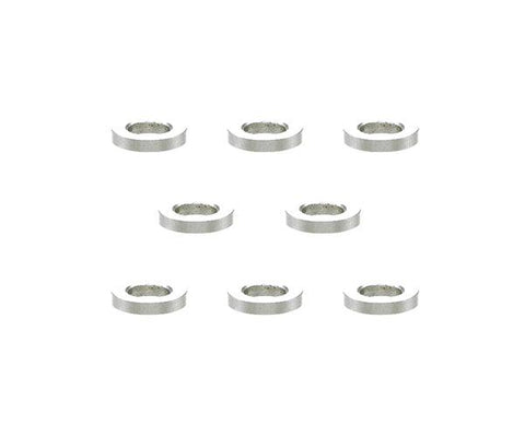 Square R/C M3 Aluminum Ball Stud Washers, 1mm Thick (Silver) 8 pcs.