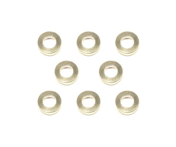 Square R/C M3 Aluminum Ball Stud Washers, 1.5mm Thick (Silver) 8 pcs.