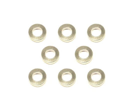 Square R/C M3 Aluminum Ball Stud Washers, 1.5mm Thick (Silver) 8 pcs.