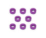 Square R/C M3 Aluminum Ball Stud Washers, 2mm Thick (Purple) 8 pcs.