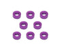 Square R/C M3 Aluminum Ball Stud Washers, 2mm Thick (Purple) 8 pcs.