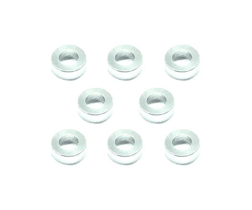 Square R/C M3 Aluminum Ball Stud Washers, 2mm Thick (Silver) 8 pcs.