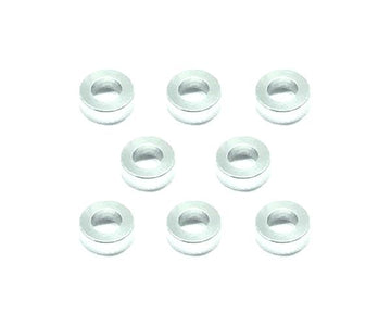 Square R/C M3 Aluminum Ball Stud Washers, 2mm Thick (Silver) 8 pcs.