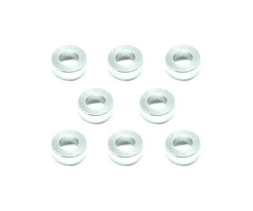 Square R/C M3 Aluminum Ball Stud Washers, 2mm Thick (Silver) 8 pcs.