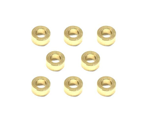 Square R/C M3 Aluminum Ball Stud Washers, 2.5mm Thick (Gold) 8 pcs.