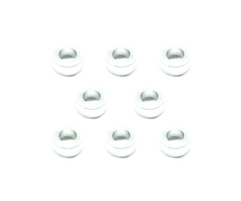 Square R/C M3 Aluminum Ball Stud Washers, 2.5mm Thick (Silver) 8 pcs.