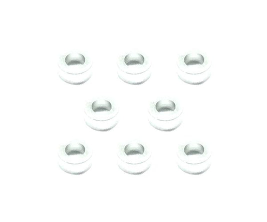 Square R/C M3 Aluminum Ball Stud Washers, 2.5mm Thick (Silver) 8 pcs.