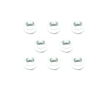 Square R/C M3 Aluminum Ball Stud Washers, 2.5mm Thick (Silver) 8 pcs.